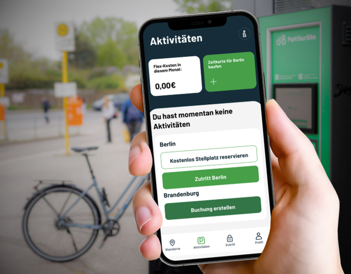 Screen ParkYourBike App Berlin Brandenburg