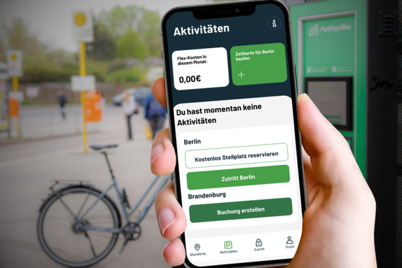 Screen ParkYourBike App Berlin Brandenburg